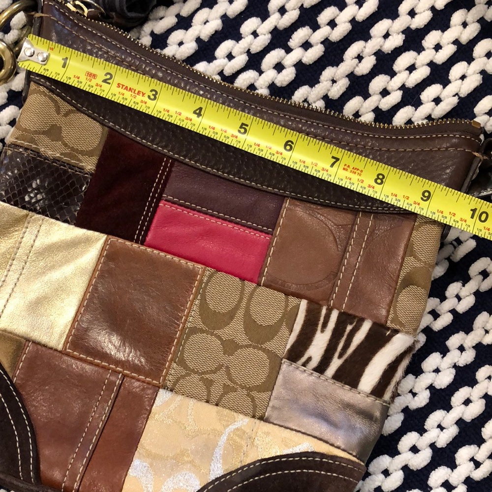 COACH Patchwork Madras Crossbody Shoulder Bag Adjustable Strap Vintage Duffle - Picture 16 of 17